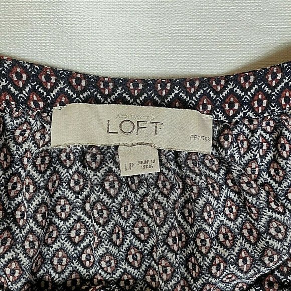 LOFT Women's Blouse Top Multicolor Floral LP - Picture 4 of 8
